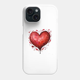 heart watercolor Phone Case