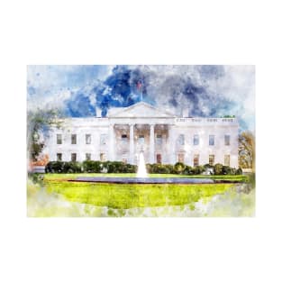 The White House in Washington DC Watercolor - 01 T-Shirt