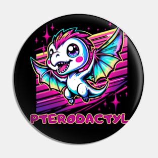 Pterodactyl Baby Dino Kawaii Cute Chibi Pin