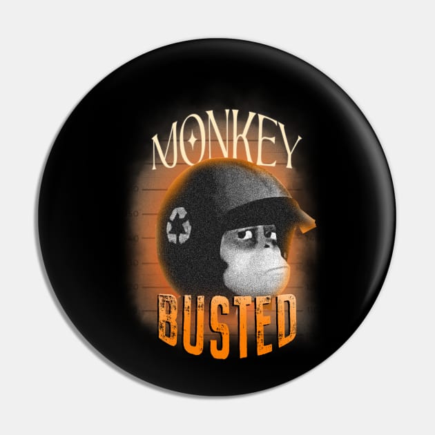 Monkey Busted Pin by Wesley Design