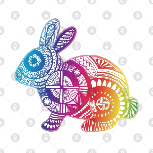 Rainbow Rabbit by calenbundalas