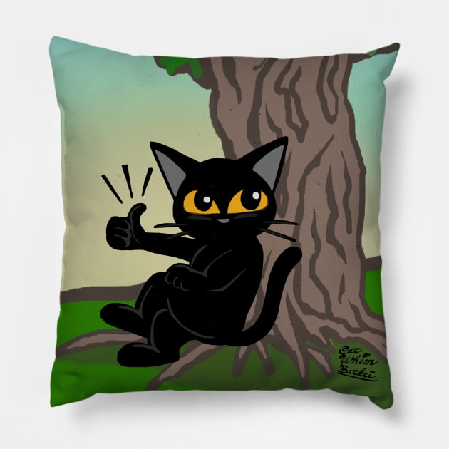 Shade of tree Pillow by BATKEI