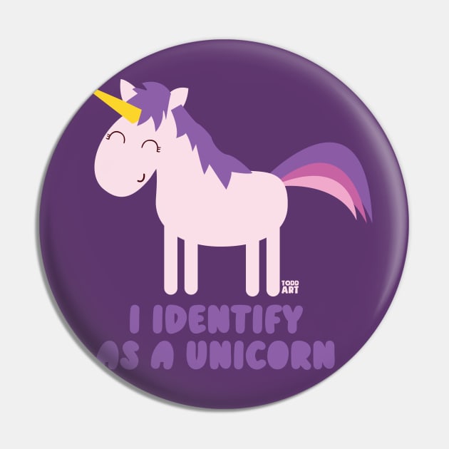 UNICORN Pin by toddgoldmanart