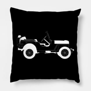 Willys White Outline Pillow