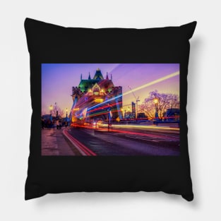 Tower Bridge, London light trails Pillow