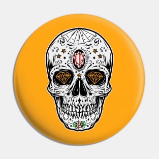 Decorative Diamond Skull Pin