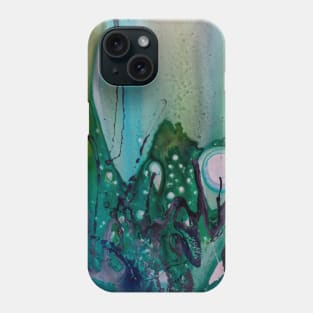 abstract blue and black Phone Case