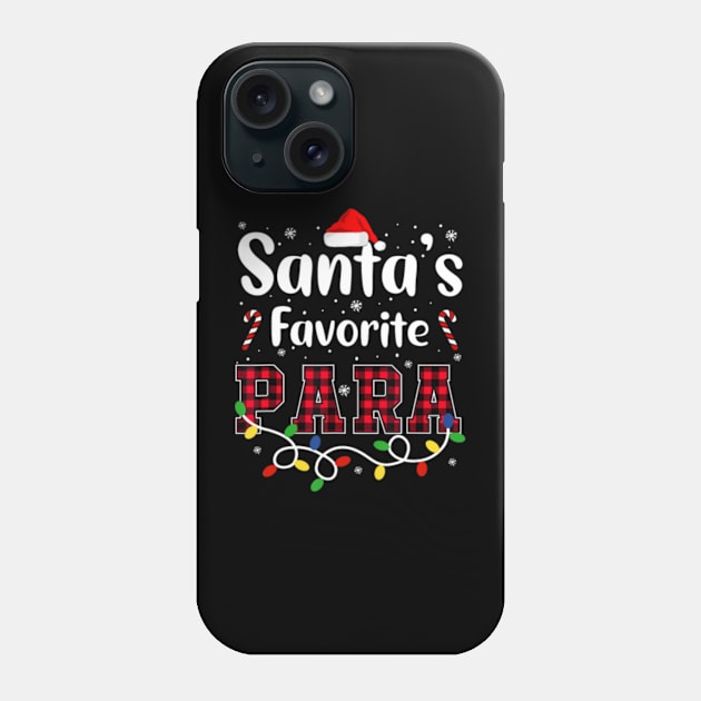 Santa's Favorite Para Christmas Paraprofessional Santa Hat Phone Case by Jayden Forster