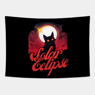 Solar Eclipse Cat Total 04 08 2024 Tapestry