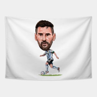 Messi G.O.A.T. caricature Tapestry