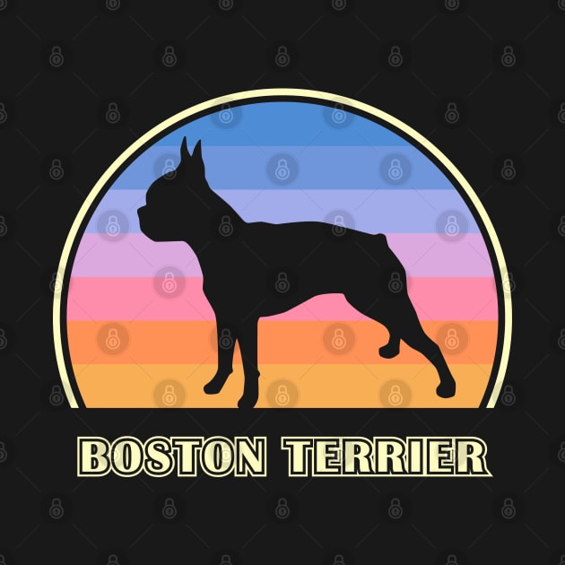 Boston Terrier Vintage Sunset Dog by millersye