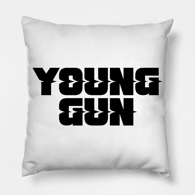 YOUNG GUN Pillow by EdsTshirts