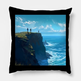 Standing on the cliff Pillow