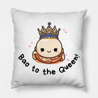 Funny Bao QUEEN Shirt | Couples Matching | Asian Food Pun T-Shirt | Dim Sum Tee | Chinese Food Lover Gifts Pillow