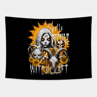 witchcraft and sunflowers Tapestry