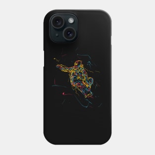 abstract skateboarder doing jump trick Phone Case