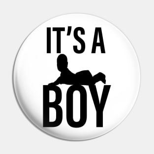 It's A Boy Baby Announcement Pin