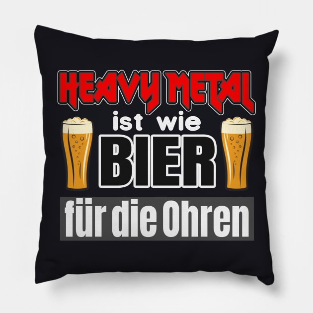 Heavy Metal Spruch Pillow by Foxxy Merch