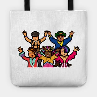 Group of gay pride lgbtq celebration freedom party. Tote