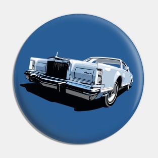 1970s Lincoln Continental in blue Pin