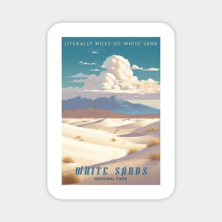 White Sands National Park Travel Poster Magnet