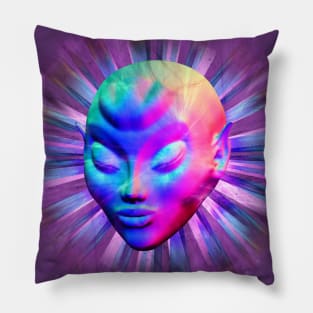 Alien Psychedelic Meditation Pillow