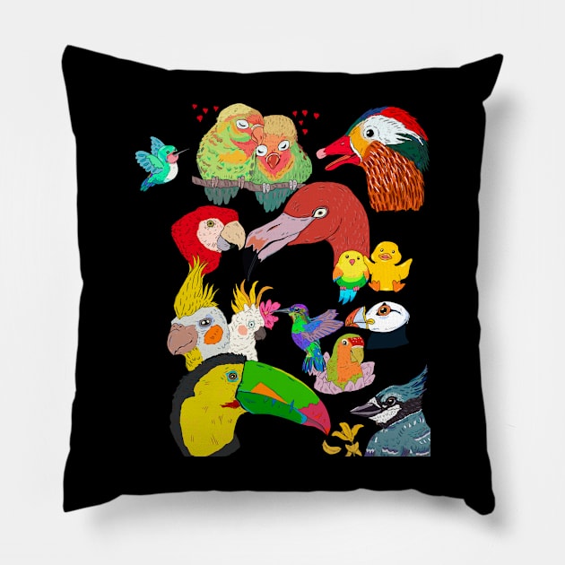 ornithologist Pillow by Ragna.cold