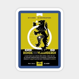 Ronde Van Vlaanderen Tour of Flanders Lion on Wheel Print Magnet