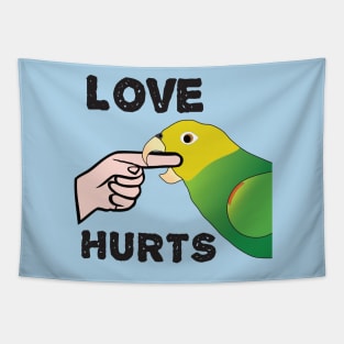 Love Hurts - Double Yellow Headed Amazon Parrot Tapestry