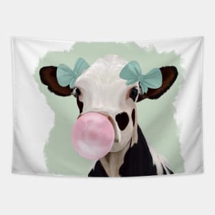 Bubblegum Girly Cow Tapestry