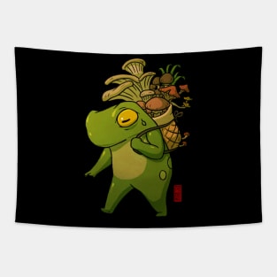 mushroom picker frog Tapestry