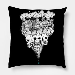 Earthquake Skull On Earth Pillow