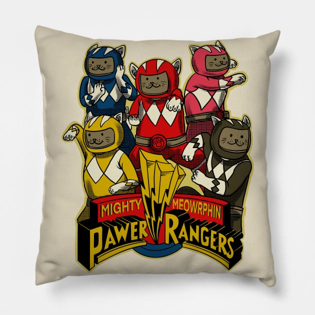 PAWER RANGERS Pillow by kimikodesign