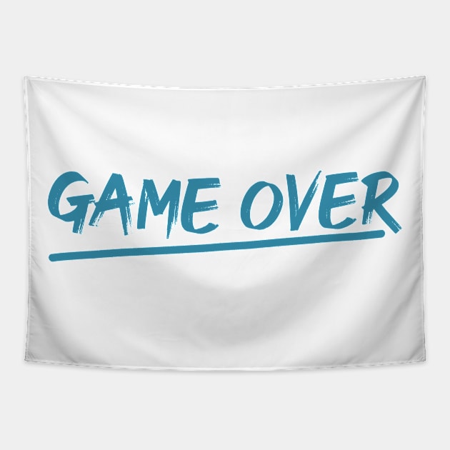 Game Over (White) Tapestry by Fairytale Tees