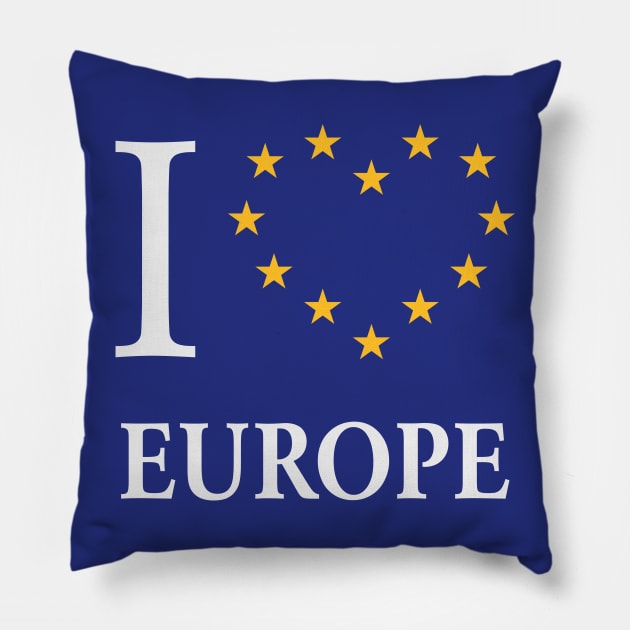 I Love Europe / I Heart Europe Pillow by MrFaulbaum