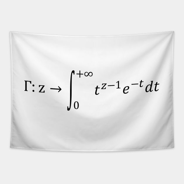 Euler Gamma Function, calculus and math Tapestry by ScienceCorner