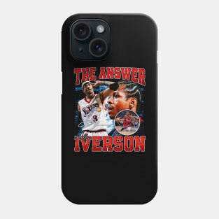 Allen Iverson The Answer Basketball Signature Vintage Retro 80s 90s Bootleg Rap Style Phone Case