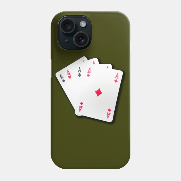 Poker of Aces Phone Case by RiverPhildon