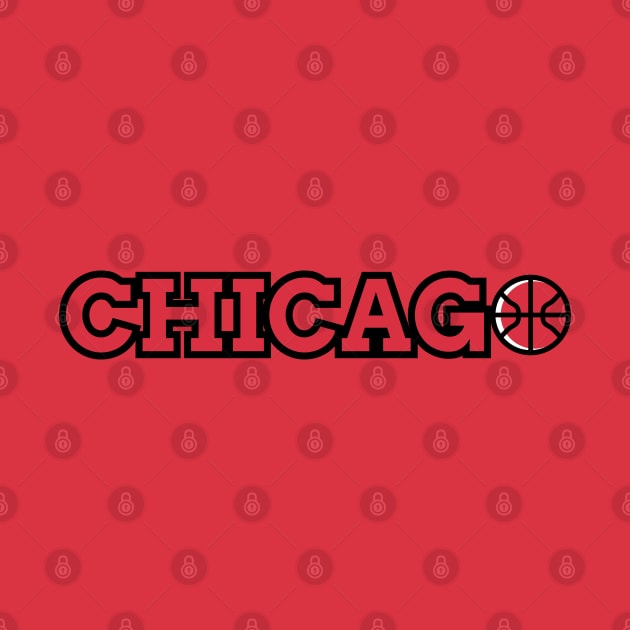 Chicago basketball city by Adrian's Outline