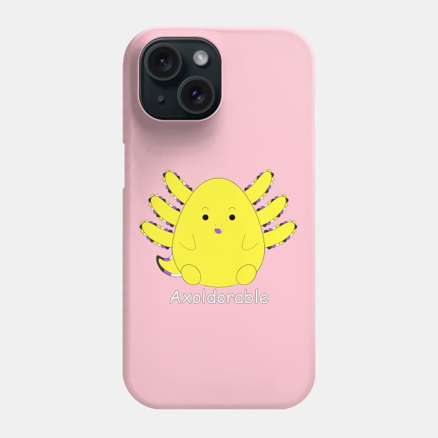 Axolotl Cutie Non-Binary Phone Case by garciajey