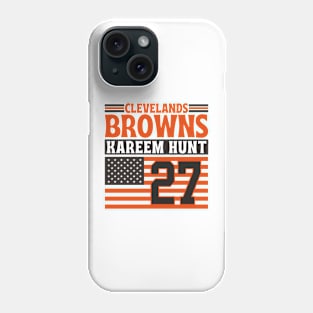 Cleveland Browns Hunt 27 American Flag Football Phone Case