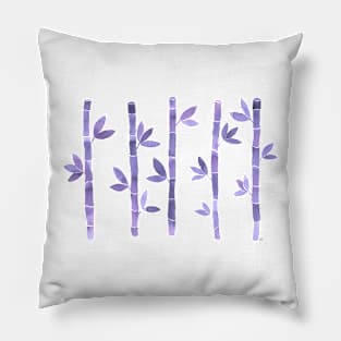 Watercolor Bamboo Pattern - Lavender Pillow