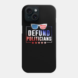 De.fund Politicians - Libertarian Anti-Government Political USA Flag Sunglasses Phone Case