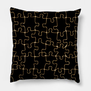 Golden puzzle Pillow