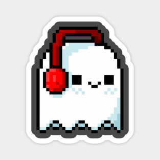 Music Ghost Pixel Art Magnet