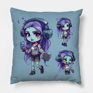 Haloween Zombie Girls Pillow