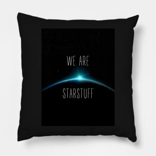 We Are Starstuff - Rising Sun in Space - Black - B5 Sci-Fi Pillow