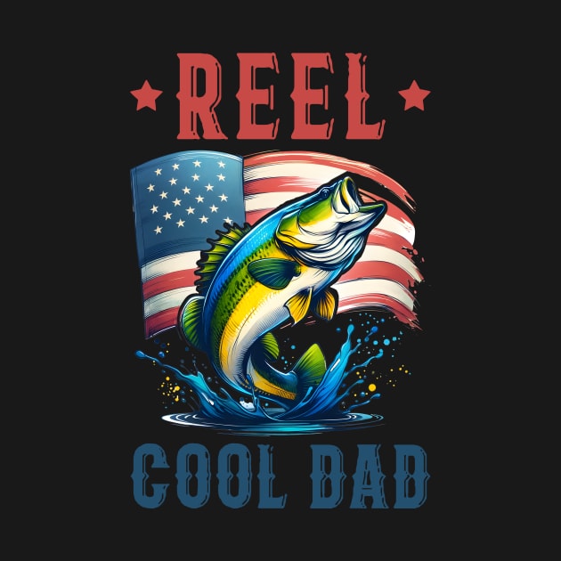 Reel Cool Dad Fishing fathers day gift for husband dad by KawaiiFoodArt