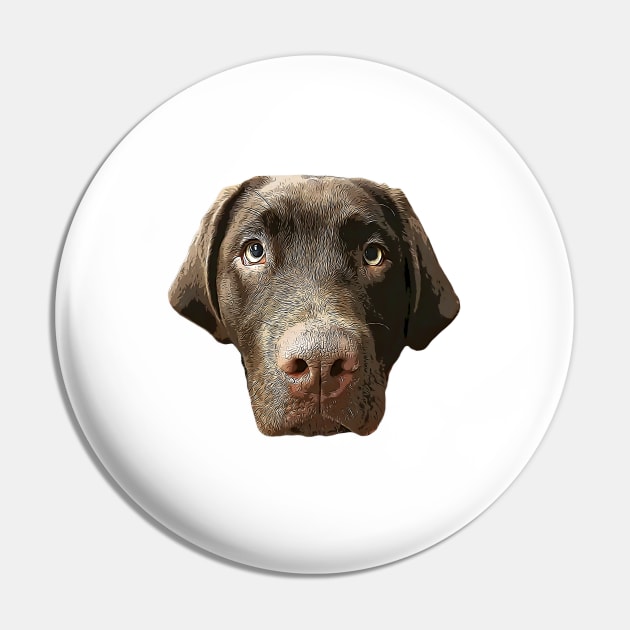 Labrador Chocolate Lab Puppy Dog Pin by ElegantCat