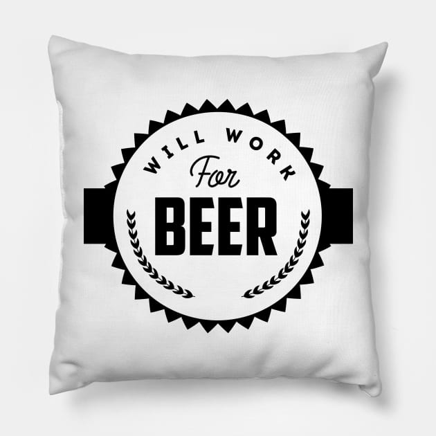 I will work for beer Pillow by nektarinchen